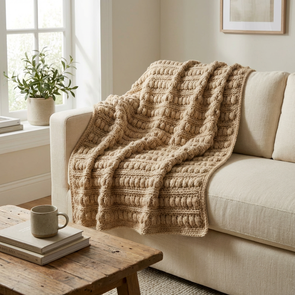 The Wheat Field Blanket – Crochet Pattern PDF