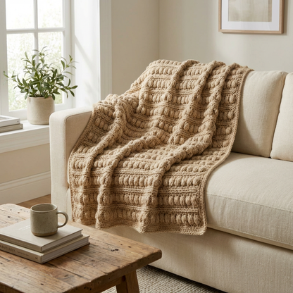 The Wheat Field Blanket – Crochet Pattern PDF